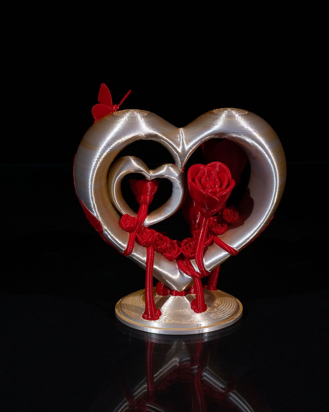 Koza Heart and Roses Ornament - Image 3