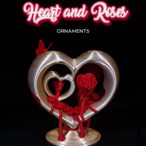 Koza Heart and Roses Ornament