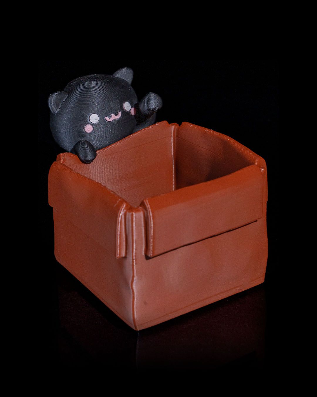 Cachepot Kawaii Cat with a Planter Box - Image 2