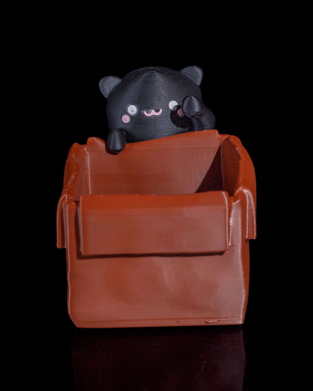 Cachepot Kawaii Cat with a Planter Box - Image 3