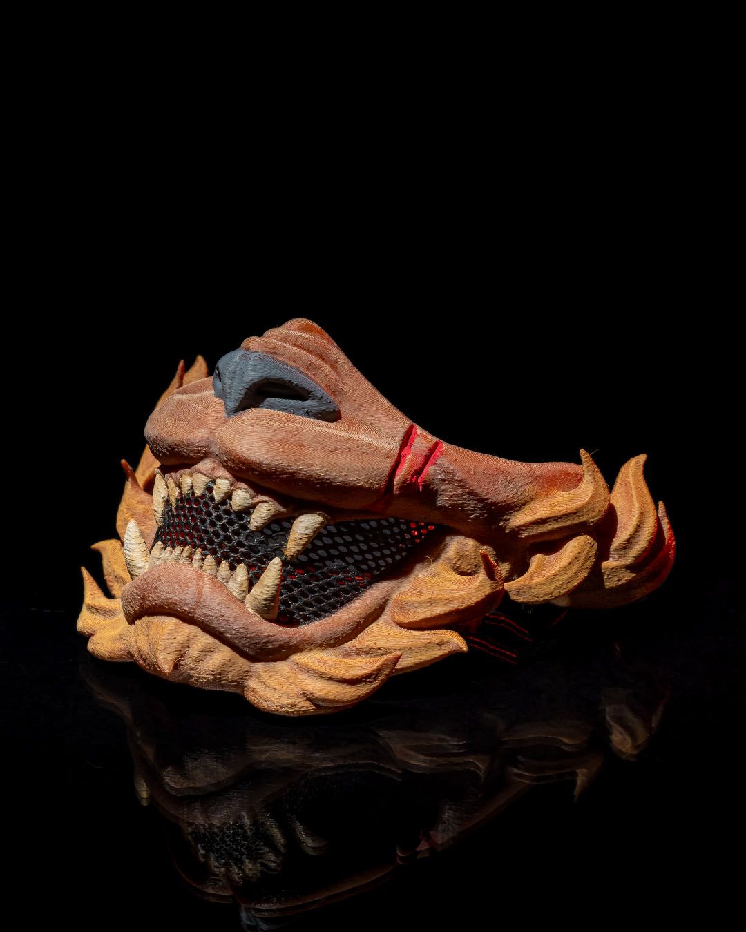 Lion (Frenzy) Face Mask - Unpainted 3D Printed Décor, Costume / Cosplay - Image 3