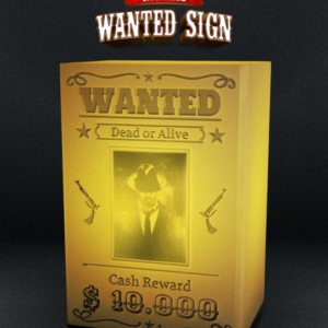 Lithophane Wanted Sign