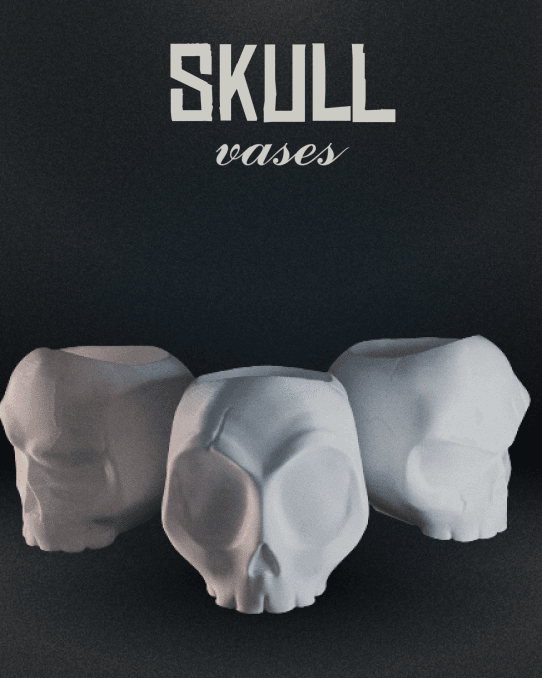 Cachepot Skull Vases