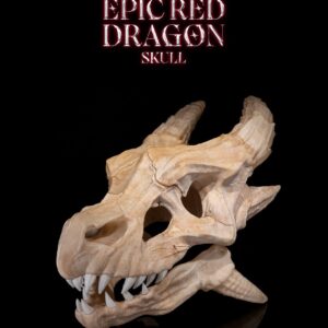 Epic Red Dragon Skull 