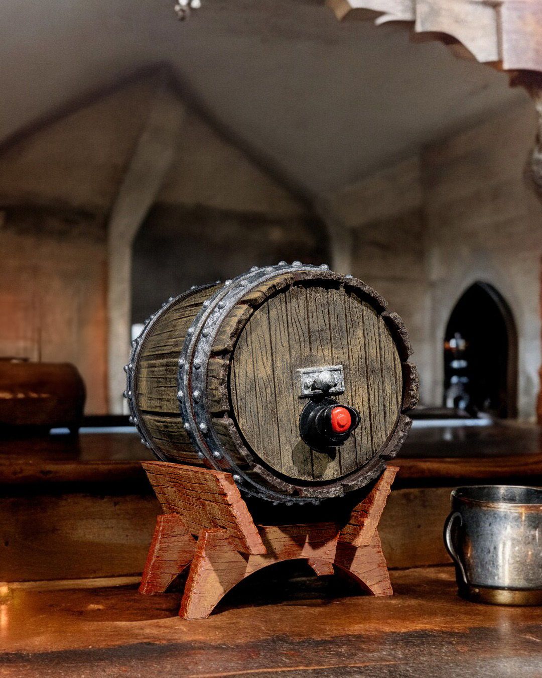 Oak Barrel Wine Bag Dispenser - Image 3