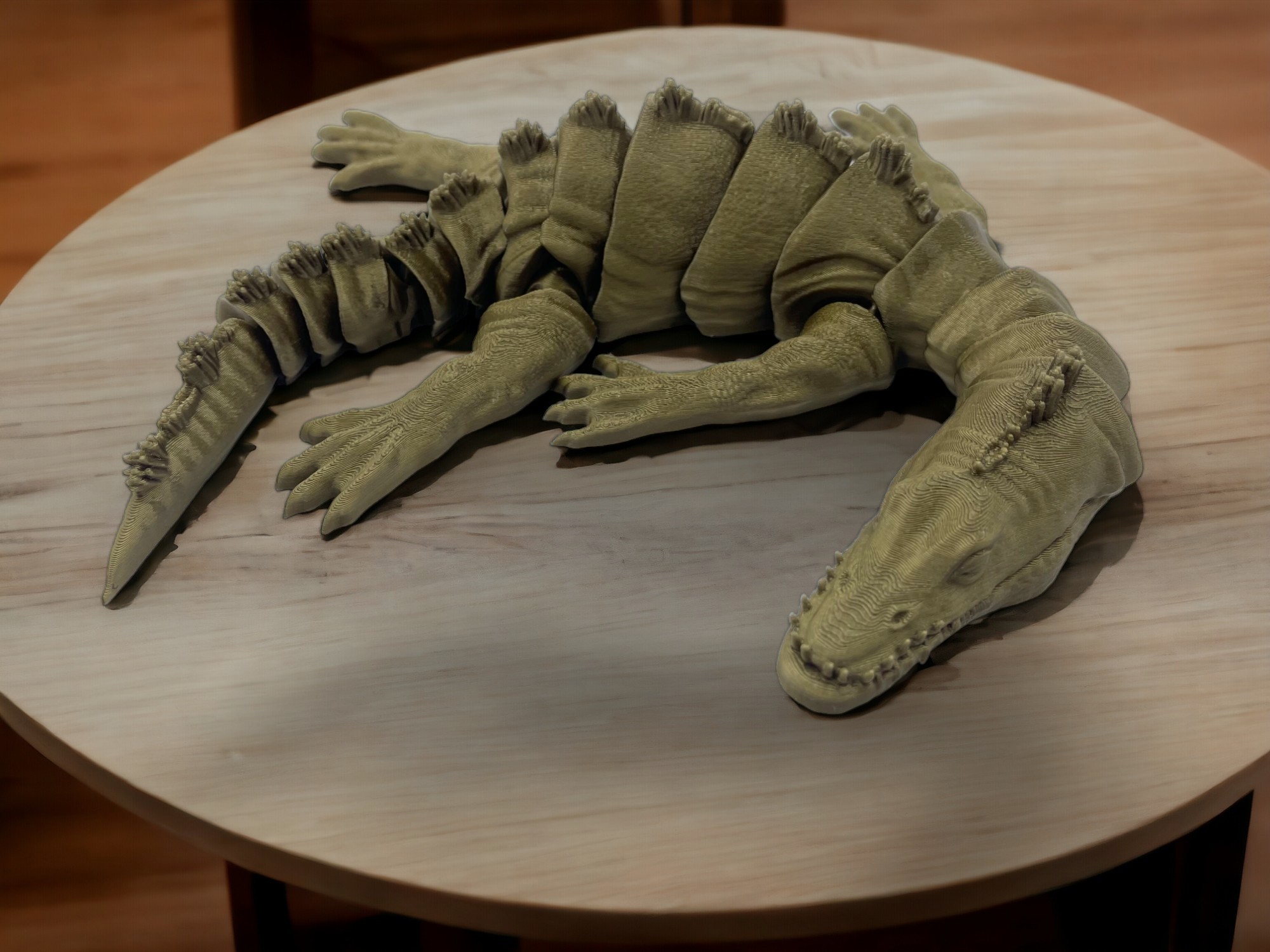 Articulated Nothosaurus Dinosaur Model - Posable 3D Printed Prehistoric Creature Toy - Image 3