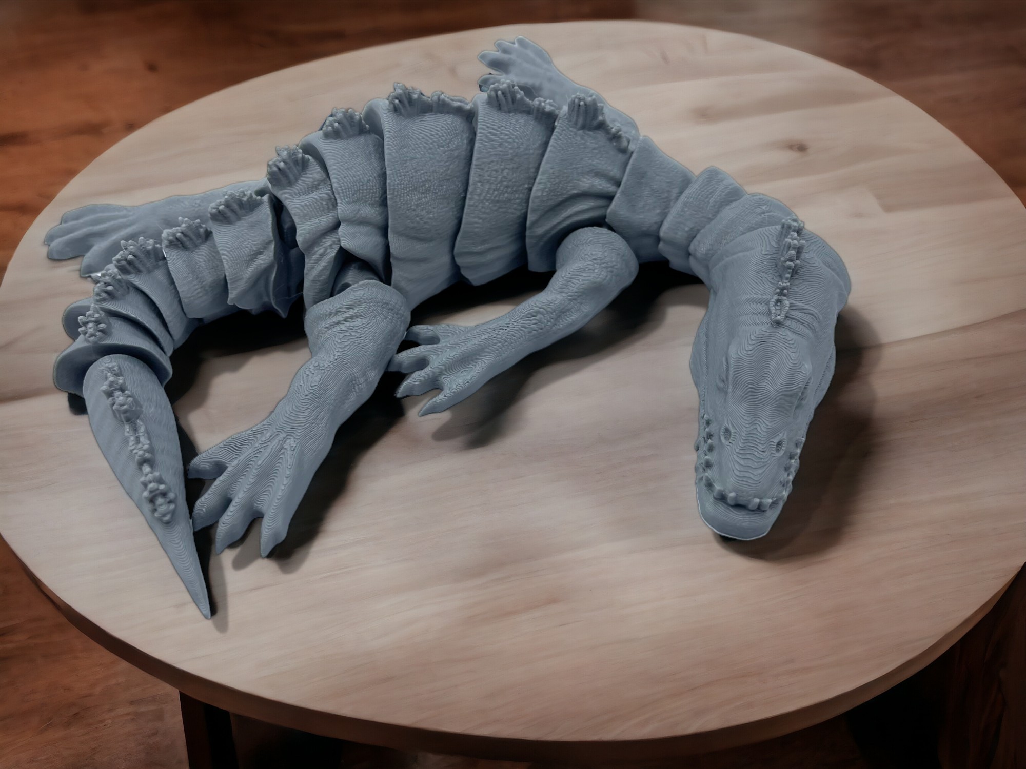 Articulated Nothosaurus Dinosaur Model - Posable 3D Printed Prehistoric Creature Toy - Image 4