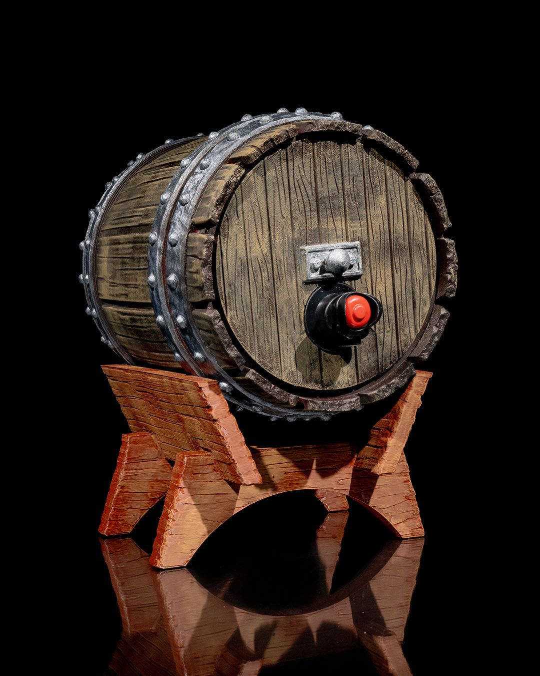 Oak Barrel Wine Bag Dispenser - Image 2