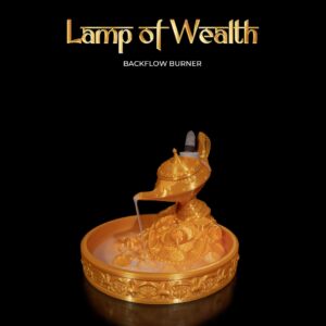 Porta incenso de lâmpada mágica - Lamp of Wealth Backflow Burner