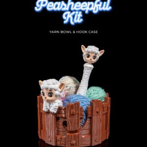 Suporte De Armazenamento De Lã de crochê OVELHA Peasheepful Kit Yarn Bowl and Hook Case