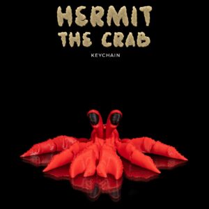 🦀 Hermit the Crab – Articulated 3D Printed Keychain