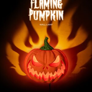 Flaming Pumpkin Wall Lamp