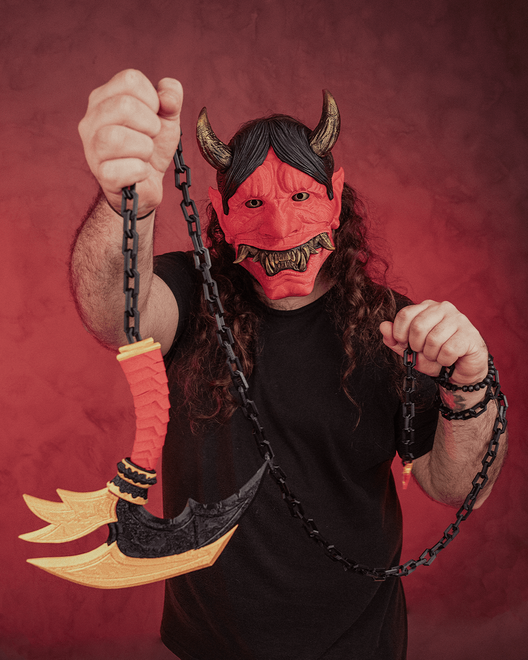 Kusarigama (Unpainted) – 3D Printed Ninja Weapon Prop & Display - Image 5