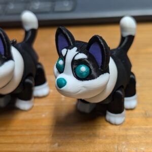 3D "Nanook" Articulated Husky Keychain