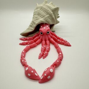 Sky the Squid- Pink & White