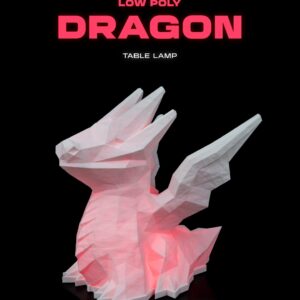 Low Poly Dragon Table Lamp