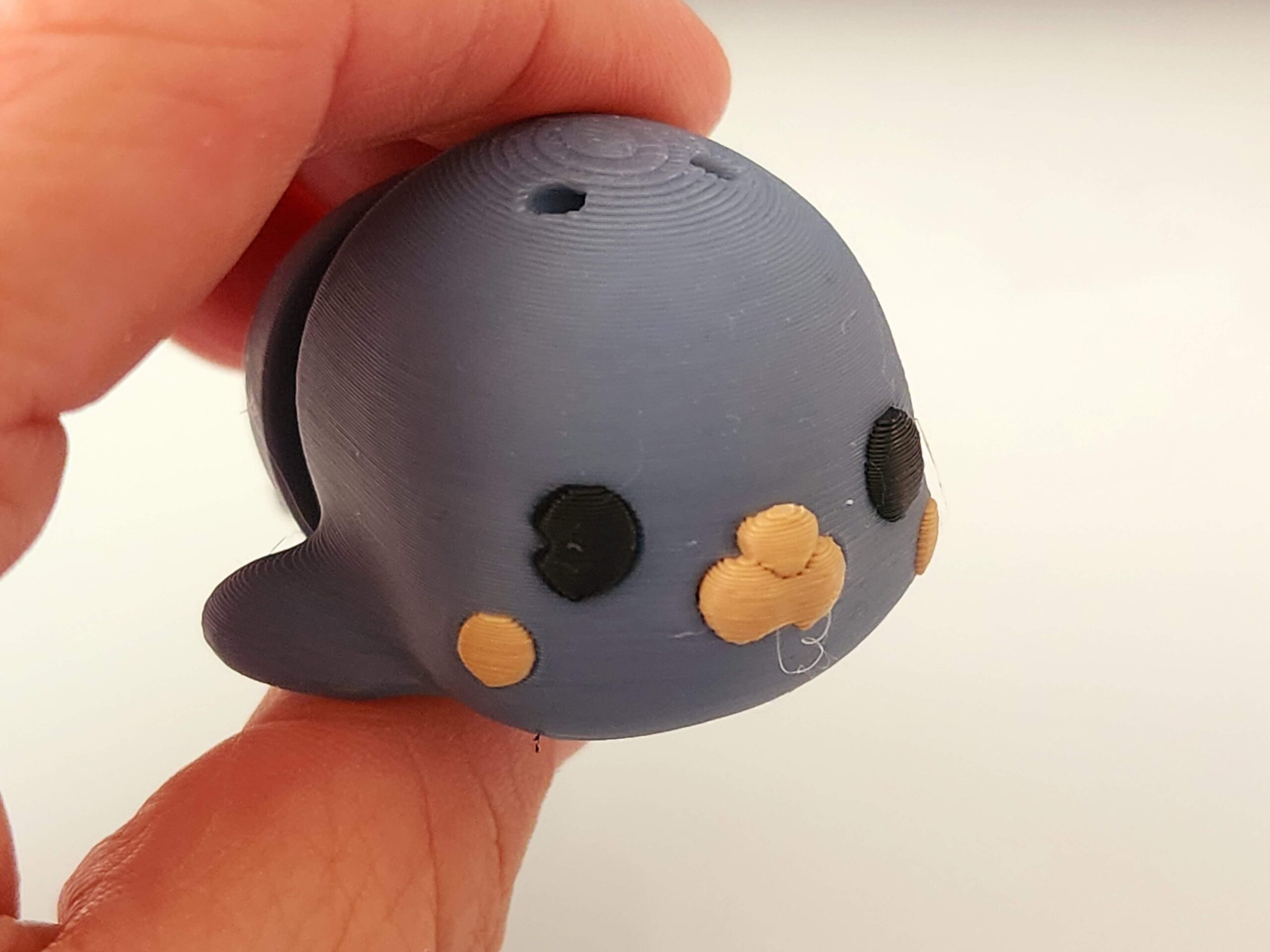 Baby Seal Keychain, Animal Lover Keychain, 3D Printed Keychain, UniQrint Design, Fidget Keychain, Articulated 3D Print, Cute Bag Charm - Image 2