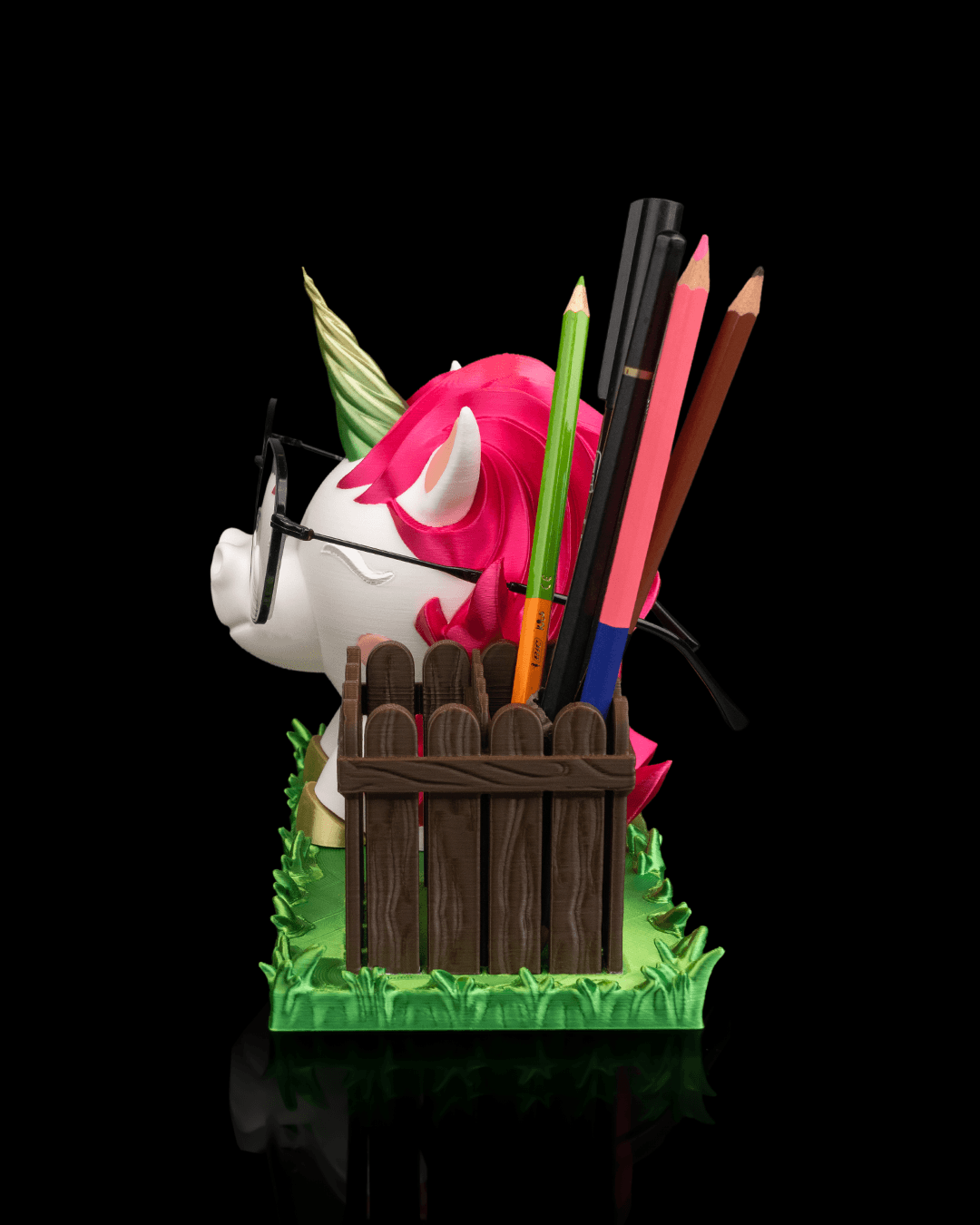 Ms. Unicorn glasses and pen holder - Image 3