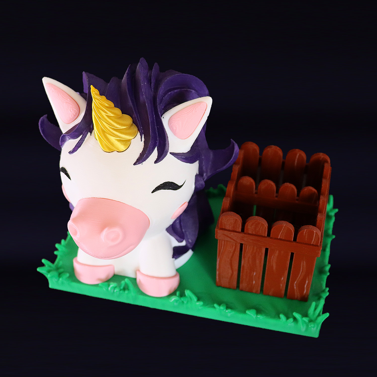 Porta-lápis e apoio de óculos de unicórnio - Image 3