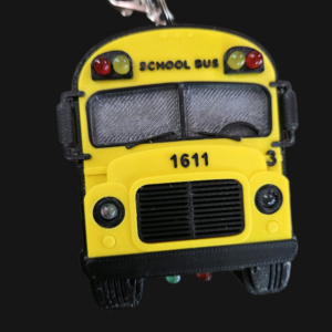 Rechargeable 3d printed School Bus Keychain with functional lights (custom made)