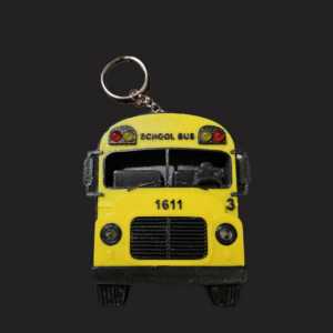 Illuminated 3D-Printed School Bus Keychain with functional lights (custom made)