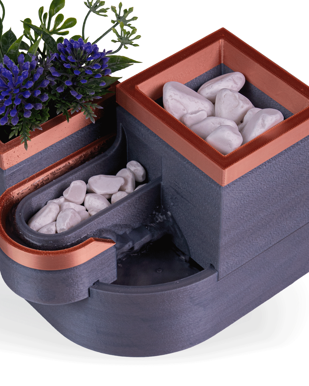 Forme et feuillage Fontaine de table et jardinière - Image 8