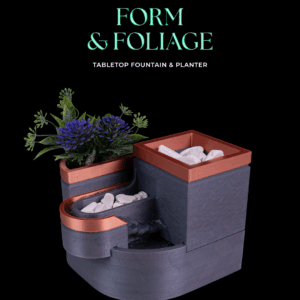 Forme et feuillage Fontaine de table et jardinière