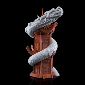 Escultura Espiral do Dragão Chinês