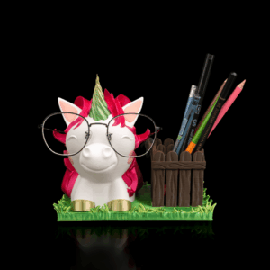 Suporte Sra. Unicórnio para Óculos e Canetas