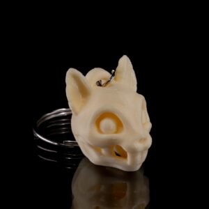 Squirrel Skeleton Head Keychain