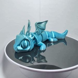 One-of-a-Kind Metallic Blue Baby Dragon – Ready to Ship – Only 1 Available!