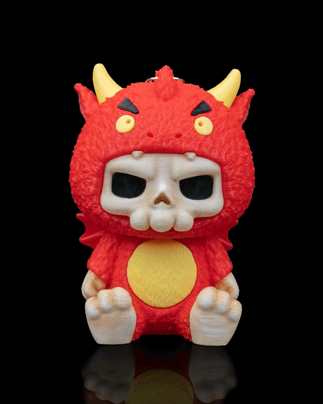 Chaveiro Colecionável Skubbies Scorchi(O Dragão) Estilo Labubu- Impressão 3D - Image 9