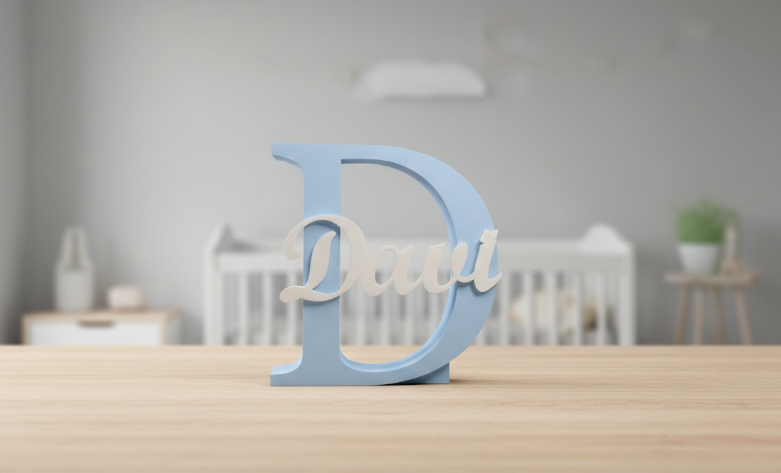 Enfeite de letra para bancada