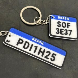 Chaveiro placa mercosul